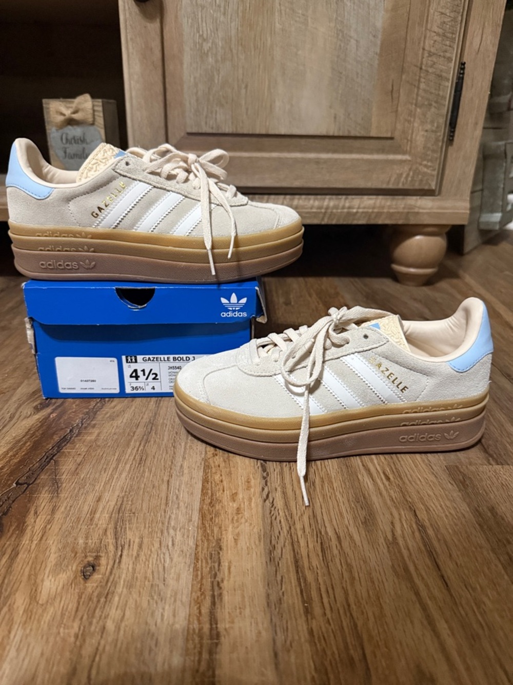 adidas Gazelle Bold in Wonder White Clear Sky